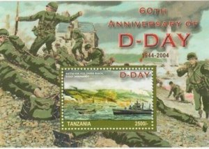 Tanzania 2005 - D-Day, 60 Years, World War 2 - Souvenir Sheet - Scott 2371 - MNH