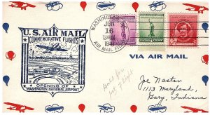 USA 1941 First Flight Cover Cachet Fancy Envelope Details Below