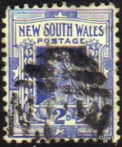 NSW 1899 Sc#103 2d Blue Queen Victoria USED