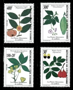 Ivory Coast 2000 - Fruit Plants, Gathering - Set of 4v - Scott 1060-63 - MNH