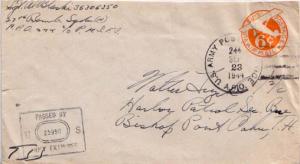 United States, U.S. A.P.O.'s, Airmail, Postal Stationery, Censored