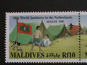 ​MALDIVES-1995-SC#2081-18TH ANNIV:-WORLD SCOUT JAMBOREE-NETHERLANDS MNH SET