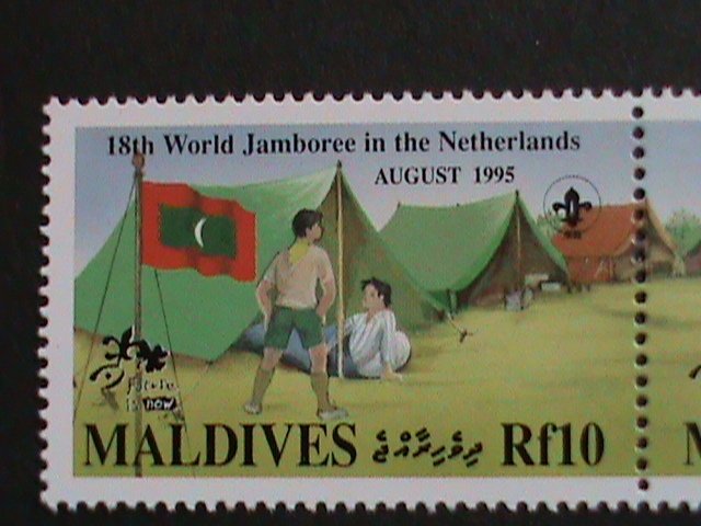 ​MALDIVES-1995-SC#2081-18TH ANNIV:-WORLD SCOUT JAMBOREE-NETHERLANDS MNH SET