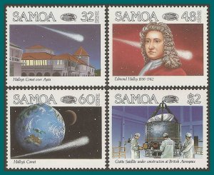 Samoa 1986 Halley's Comet, MNH 666-669,SG722-SG725