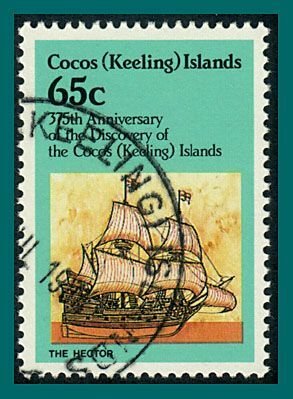 Cocos 1984 Anniversary of Discovery,  65c used  #116,SG116