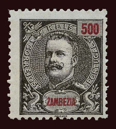 ZAMBEZIA Scott #34 1901 King Carlos unused NG, yellowish discoloration