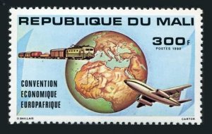 Mali 396, MNH. Michel 808. EUROPAFRICA 1980. Globe, Train, Plane.