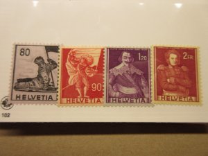 SWITZERLAND Scott 273a, 274a, 276a, 278a MINT NEVER HINGED Lot12 Cat $13.80