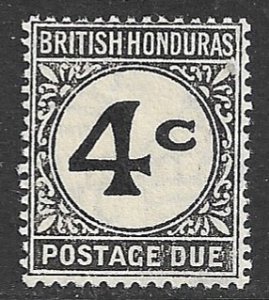 BRITISH HONDURAS 1956 4c Postage Due Sc J3 MNH