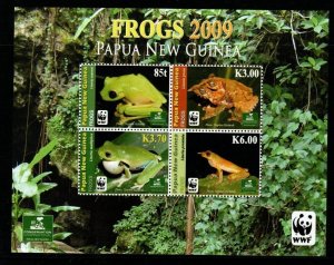 PAPUA NEW GUINEA SGMS1302 2009 FROGS MNH