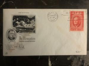 1947 Habana Cuba First Day cover FDC Franklin Rooselvet memoriam