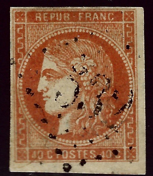 France Sc #47 Used F-VF hr SCV$115...French Stamps are Iconic!
