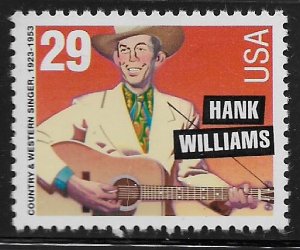 UNITED STATES, 2723, MNH, HANK WILLIAMS