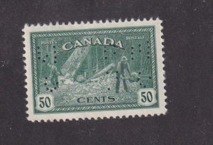 CANADA # 09-272 VF-MLH LUMBERING WITH OHMS PERFIN CAT VALUE $40