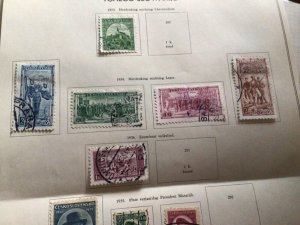 Czechoslovakia stamps on folded page  A11788