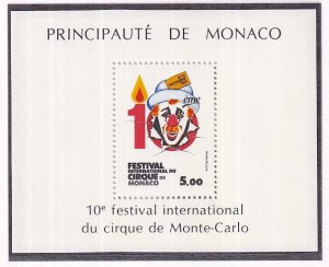 Monaco   #1446  MNH  1984   sheet  circus festival