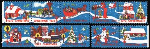 WX248* Christmas Seals: Perf 12½;  Three Strips (1972) MNH