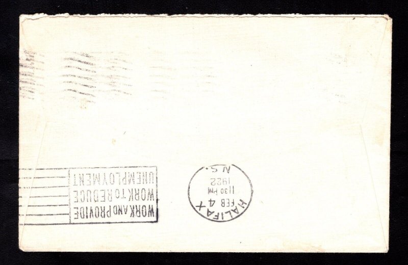 MOMEN: NEWFOUNDLAND SC #C3 AIRMAIL USED ON COVER LOT #67582