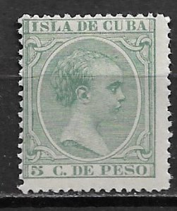 1891 Cuba 145 King Alfonso 5c MNH