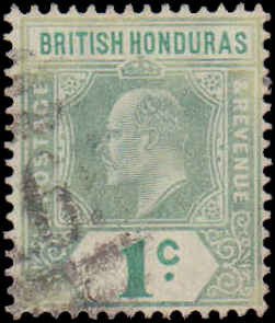 British Honduras #62, Incomplete Set, 1904-1906, Used