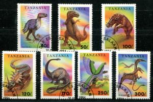 Tanzania SC# 1217-23 Prehistoric Animals set Used