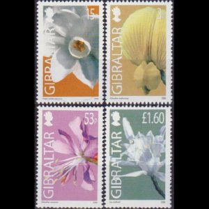 GIBRALTAR 2005 - Scott# 1033B-6 Flowers Set of 4 NH