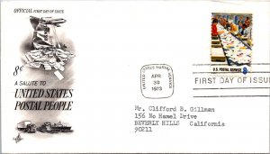 FDC 1973 SC #1498a Artcraft Cachet - US Postal Service - Single - J1790