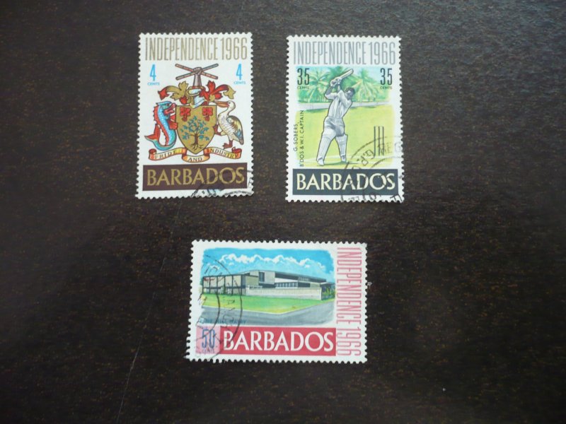 Stamps - Barbados - Scott# 290,292,293 - Used Part Set of 3 Stamps