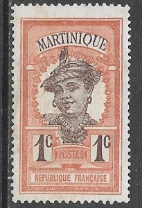 Martinique 62: 1c Martinique Woman, unused, NG, VF