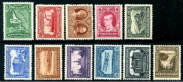 HERRICKSTAMP NEWFOUNDLAND Sc.# 172-82 1931 LH Set