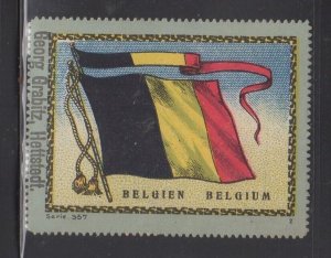 German Advertising Stamp - Belgian Flag, Series 357 #2