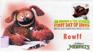 A0-3944i-1, 2005, Jim Henson Muppets, FDC, DCP, SC 3944i, Add on Cachet, Rowlf