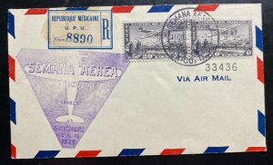 1929 Mexico City Mexico First Day Airmail Cover FDC Aviation Week