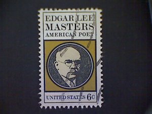 United States, Scott #1405, used(o), 1970, Edgar Lee Masters, 6¢