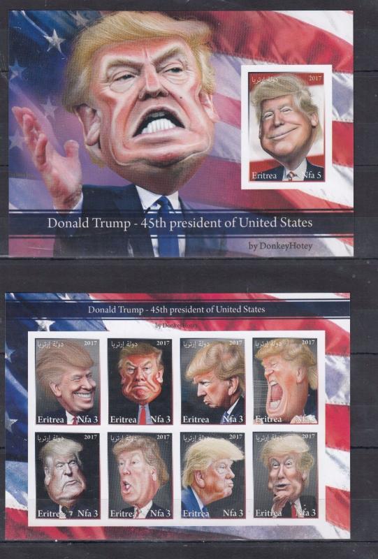 President of United States Donald Trump  Art Imperf. - 2017 (pr.issue) FGG