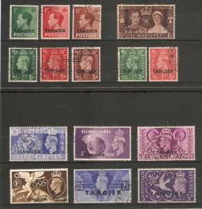 MOROCCO AGENCIES - TANGIER 1936 - 1948 SETS FINE USED