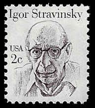 U.S. #1845 MNH; 2c Igor Stravinsky (1982) (3)