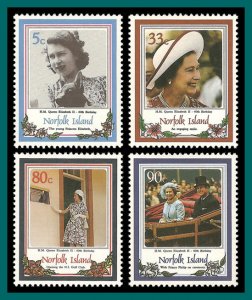 Norfolk Island 1986 QEII, MNH  #385-388,SG389-SG392