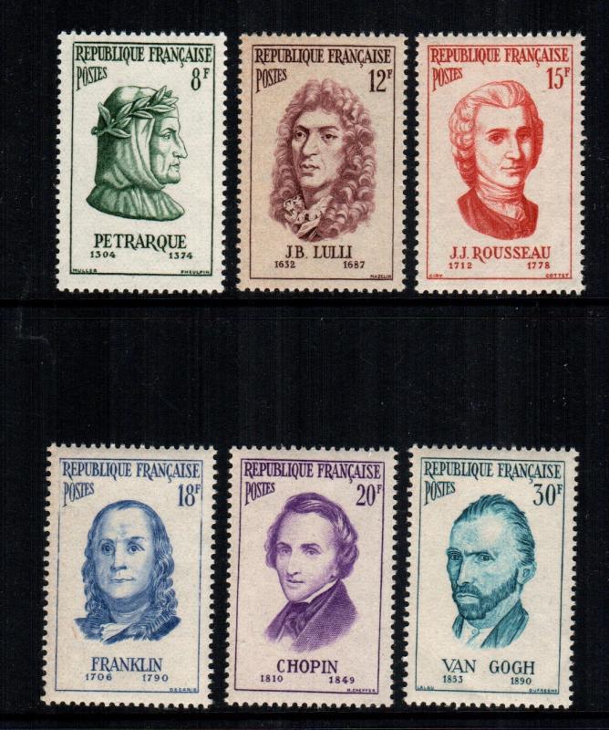 France 811 - 816 MNH cat $ 11.00