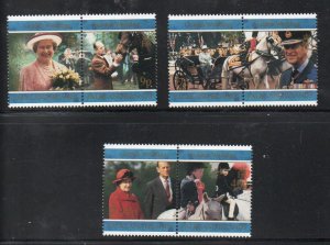 Falkland Islands Sc 679-684 1997 50th Wedding Anniversary QE II & Philip mint NH