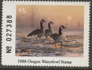 U.S.-OREGON 5, 5a, STATE DUCK HUNTING PERMIT STAMP + BKLT PANE. MINT, NH. VF