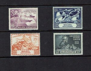 Singapore: 1949, 75th Anniversary of the UPU, MLH set.