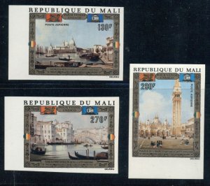 MALI MAURITANIA TCHAD NIGER: Four 1972 MNH Imperf Sets; UNESCO Venice Paintings