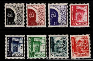 French Morocco Scott 248-255 mixed mint and used set