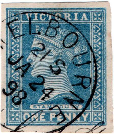 (I.B) Australia - Victoria Revenue : Stamp Duty 1d (postal cut-out)