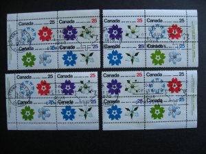 Canada Sc 508-11 Expo 70 first day cancel matched set of plate blocks