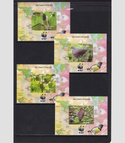 Sao Tome & Principe 2005 WWF Endangered Birds (4) s/s Imperforated mnh.