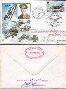 HA27c Major J.T.B. McCudden Signed by Wg Cdr B. Evenden