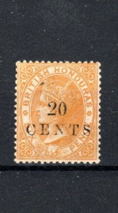 British Honduras 1888 20c on 6d surcharge SG 29 MLH