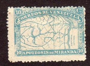 Venezuela 138 - Mint-H - 10c Map of Venezuela (1896) (cv $4.60)